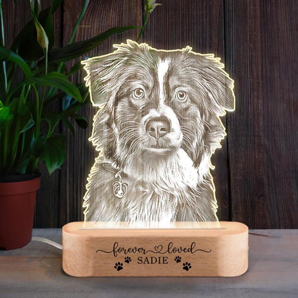 ersonalized Pet Photo Night Light Custom Acrylic Lamp Record Beautiful Growth Moments Of Pet Companion Warm Home Decoration