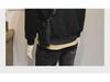 Men's Korean Style Side Stripe Turtleneck Jacket - Sports Embroidery Sweater for Spring, Autumn, Winter