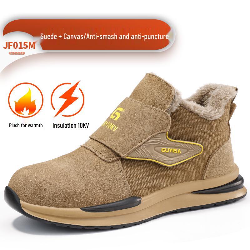 Pánská bezpečnostní obuv s ocelovou špičkou: Prodyšné, Snadné nazouvání/vyzouvání, Proti nárazu, Proti propíchnutí, Proti jiskrám; Ideální pro stavebnictví a svařování.