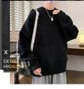 Autumn Winter Men's Solid Color Casual Knit Sweater - Stylish, Loose, Versatile.