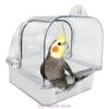 Hängende Vogelbadewanne für Sittiche, Vogelkäfig-Badebecken, transparenter Duschraum für kleine Vögel, Vogelkäfig-Dekoration