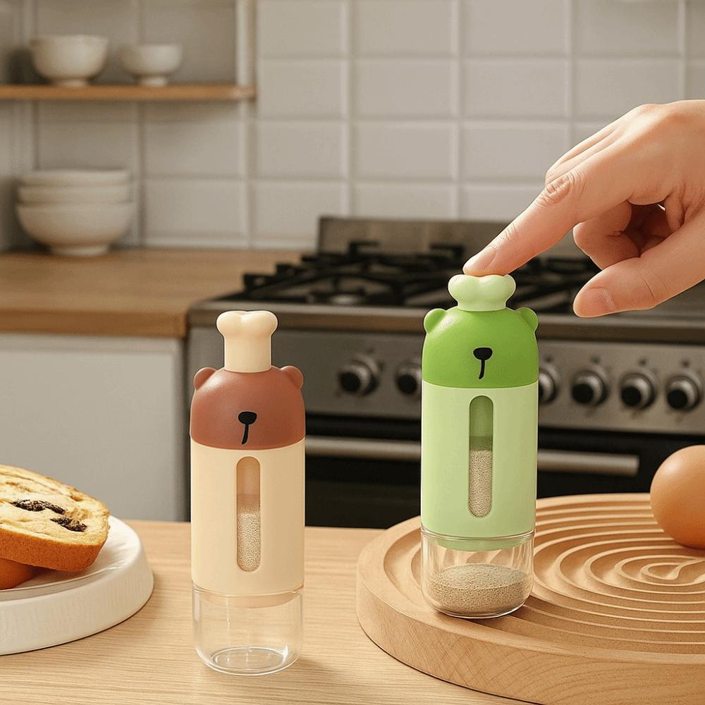 2Pcs Sealed Quantitative Seasoning Bottle Dustproof Spice Container Practical Salt Organizer  BBQ