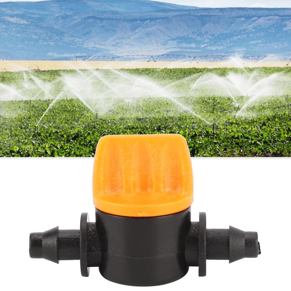 100Pcs Garden Irrigation 2 Way PVC 4/7 Waterstop Straight Connector Hose Valve Tool