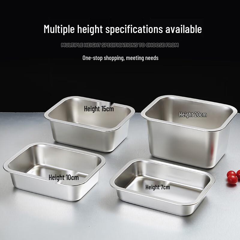 Stainless Steel Rectangular Deep Serving Tray
