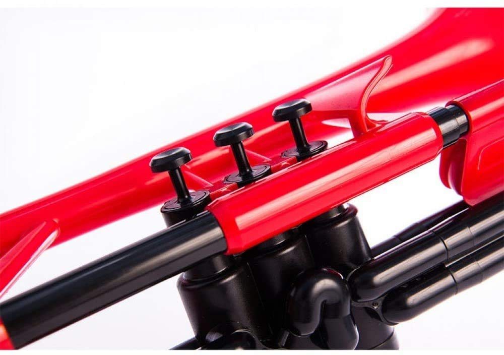 pInstruments pCornet Bb-Tuned Cornet Lightweight & High-Durability ABS Plastic Bio-Coat Antibacterial PCORNET1R Red [Includes Mouthpiece & Carry Bag]