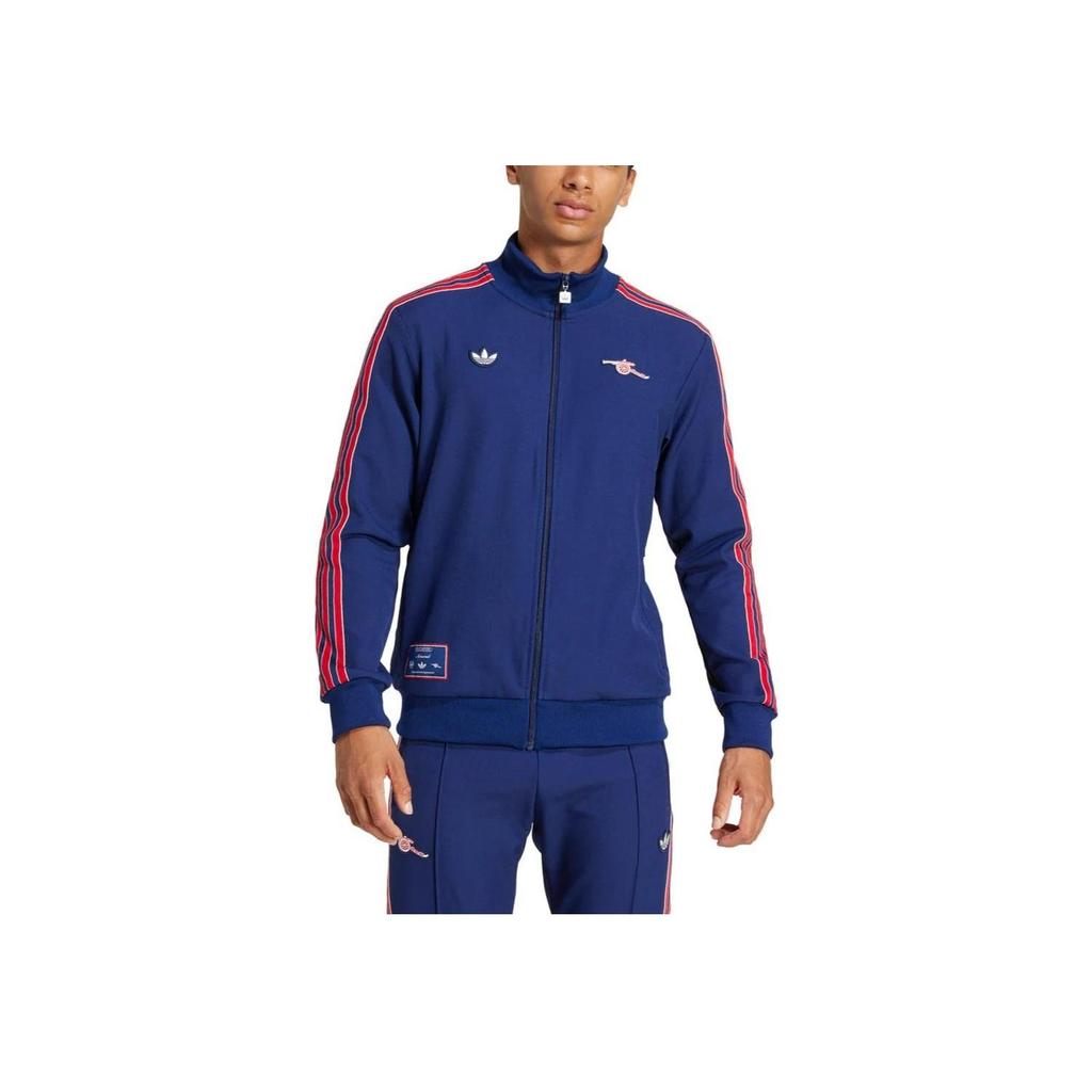 adidas Chaqueta de chándal con cremallera completa Icono del Arsenal para hombre Cielo Nocturno Rojo JF0544