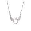 Luxury Diamond Angel Wings Pendant Necklace: Retro, Versatile Japanese-Korean Fashion Jewelry