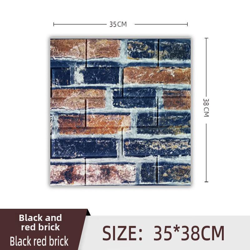 3D XPE Foam Self-Adhesive Brick Wall Stickers, 30x30cm, Small Size