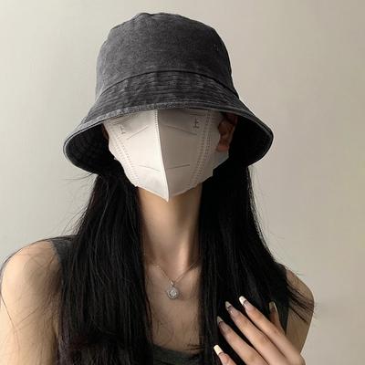 Hong Kong Style Retro Washed Denim Fisherman Hat Fashionable And Versatile Sun Hat Sun Protection Fishing Hat Outdoor Hiking Hat