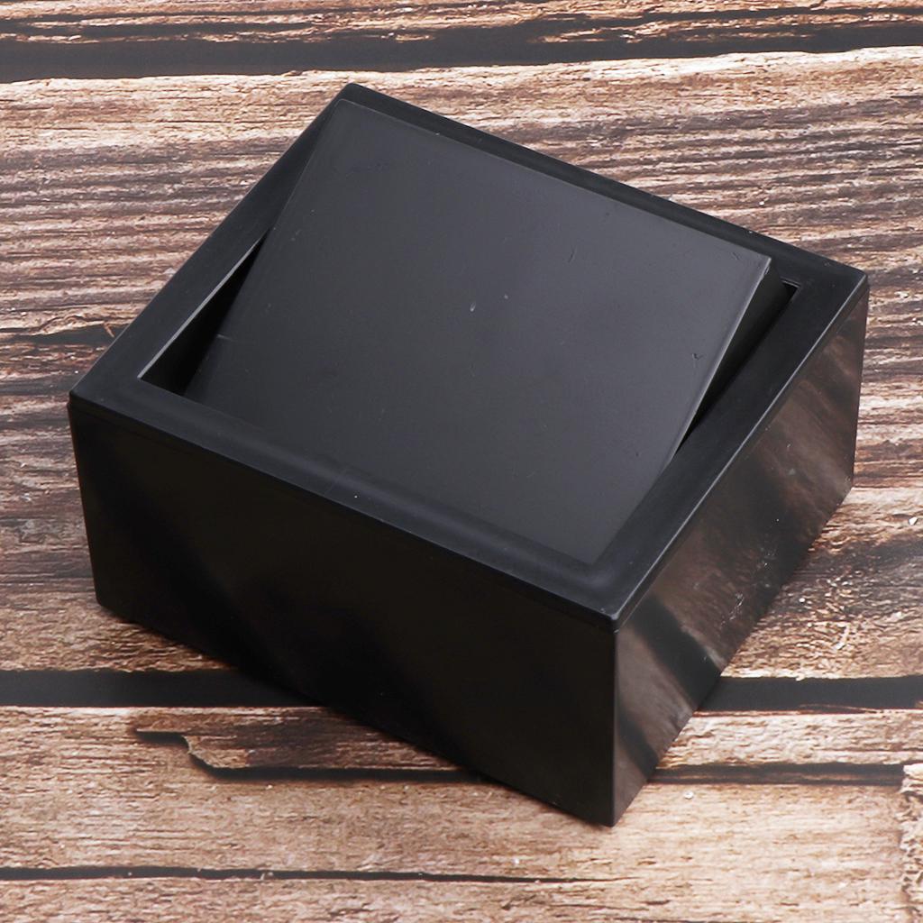 Black Plastic Swivel Cuff Links Box Cufflinks Holder Storage Case Display