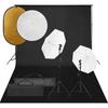 Vidaxl Studio Set With Lamps, Background And Reflectors