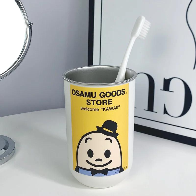 

Детский стаканчик для зубной щетки Милый парный из нержавеющей стали Простой мультяшный Креативный стаканчик для питья и полоскания Парный студенческий стиль 400ML
