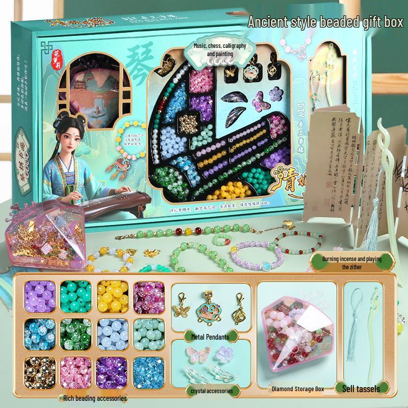 

Children s DIY Beaded Bracelet Kit - Handmade Ancient Style Toy & Birthday Gift