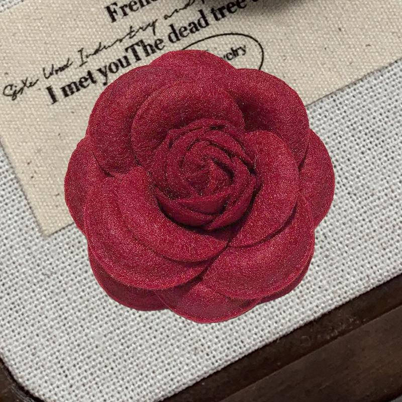 1 шт. Жемчужная Кисточка Брошь-Бутоньер Украшения Броши Корейская Войлочная Брошь-Цветок Камелия Булавки для Женщин Аксессуары на Воротник Рубашки