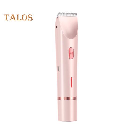 

Двухголовочная женская электробритва с USB-перезаряжаемым водонепроницаемым портативным устройством для путешествий, для удаления волос на лице, теле, в зоне бикини, на руках и ногах, бритвой-эпилятором, триммером розовый