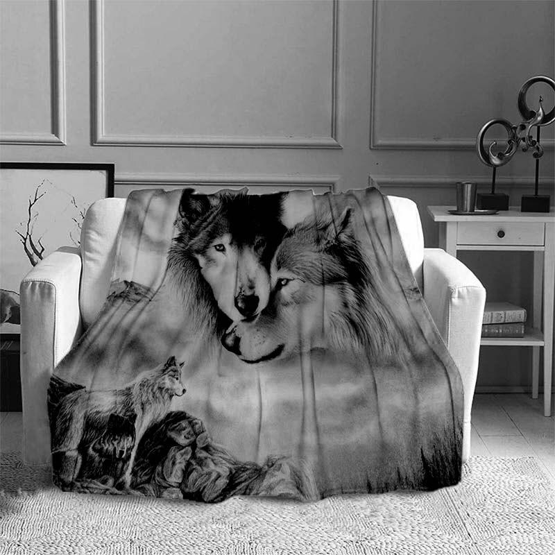 

Одеяло с 3D принтом волка, диванные одеяла для кроватей, супер мягкое теплое одеяло, фланелевое одеяло, фланелевое одеяло 150x200cm