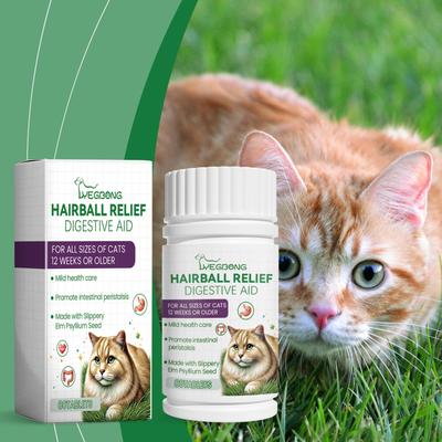 Cat Grass Tablets (80 Tables) - Improves Gastrointestinal Function and Protects Pet Health with Dietary Fiber.