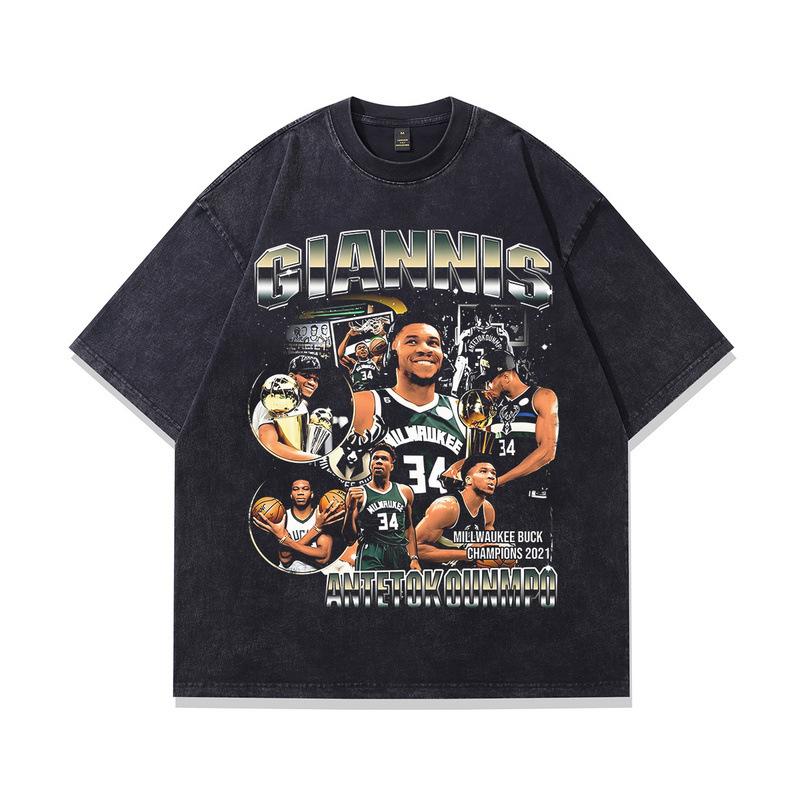 Herren T-Shirt Kurzarm Amerikanischer Retro Stern Direktdruck Oversize Große Version Baumwoll T-Shirt