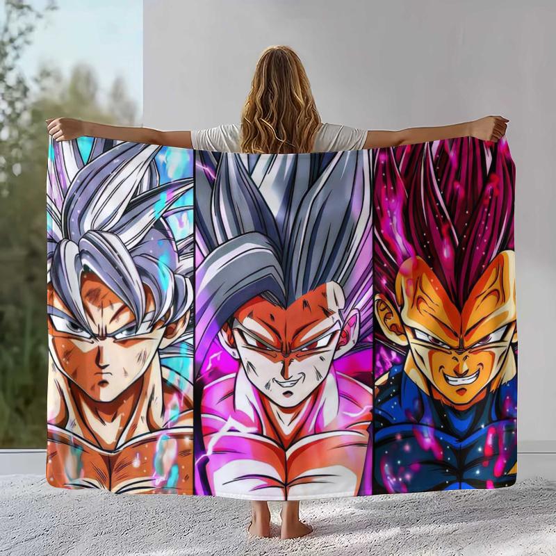 

Anime D-Dragon Ball Game Cartoon Flannel Blanket,Ultra Soft Warm Plush Throw for Home Bedroom Bed Sofa Cover Office Camping 75x90cm