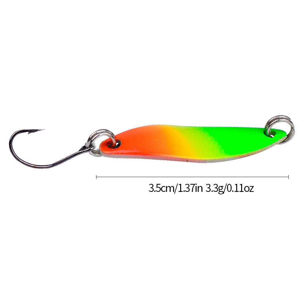 Ma Kou Sequins Long Range Metal Road Subbait Microobject Colorful Melon Seed Sequins White Stripe Crossmouthed Perch Spoon Type Fake Bait