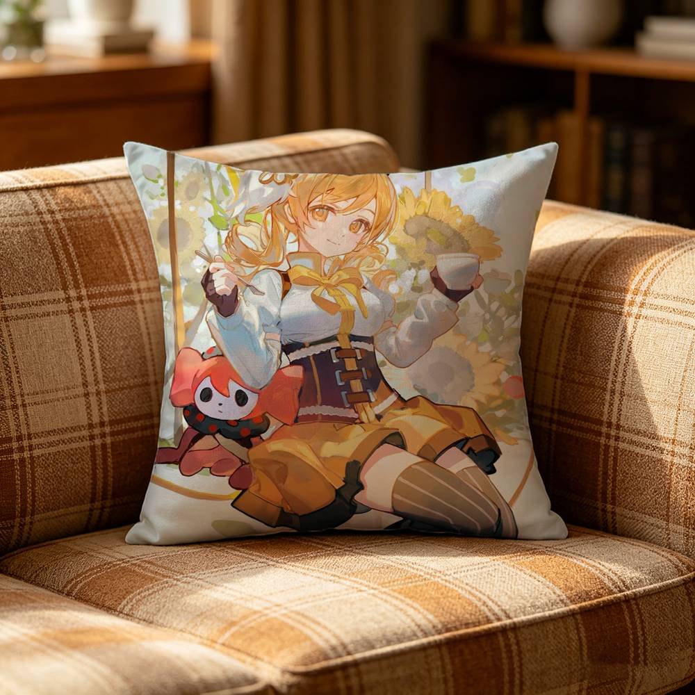 PPuella MMagi Madoka MMagica Pillow Case Pattern Printed Pillowcase For Living Room Sofa Cushion Cover