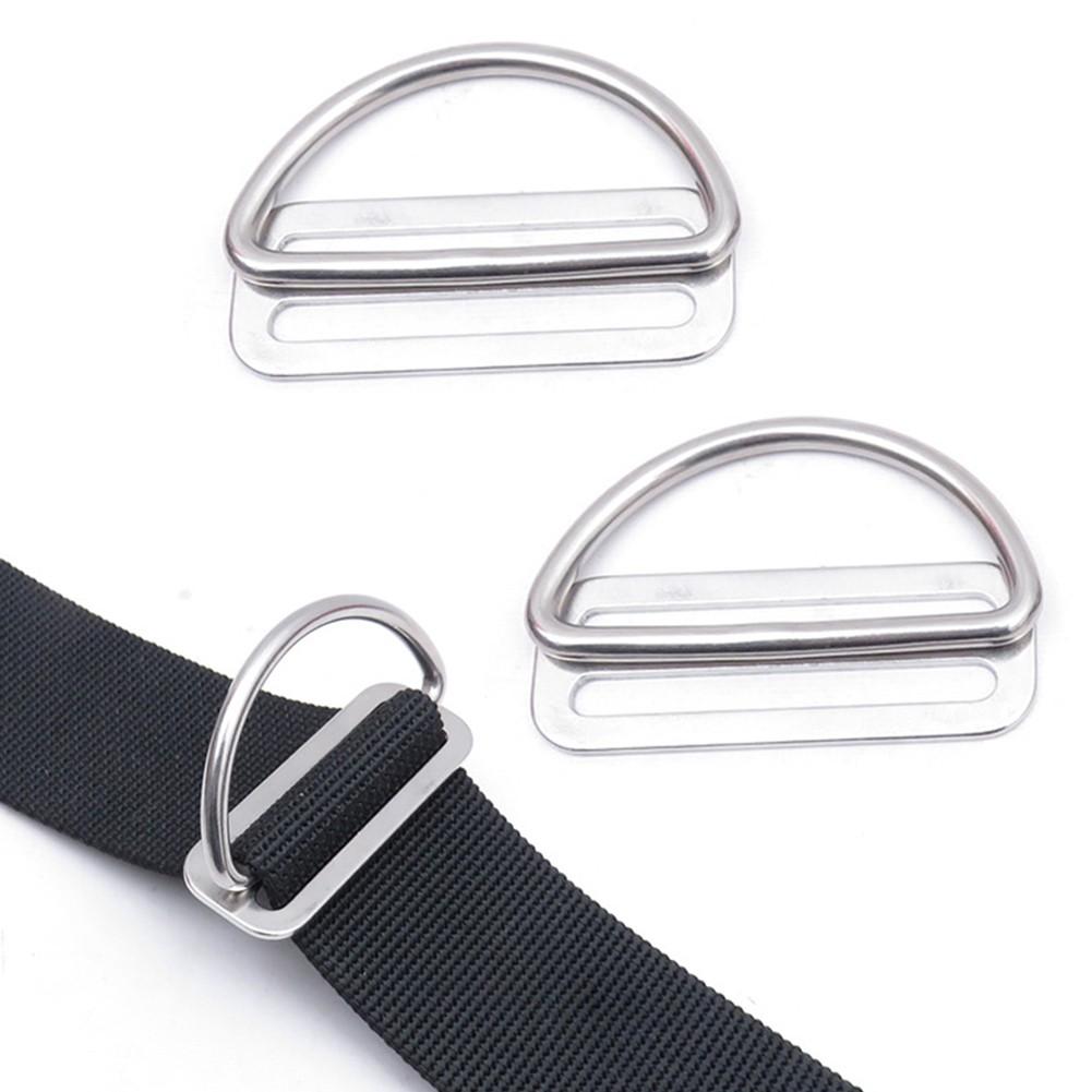 Belt Keeper D Ring Lightweight Portable Silver Stainless Steel