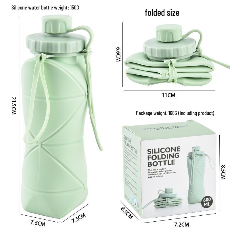 Zusammenklappbarer Anti-Sturz-Silikon-Reisebecher für Outdoor-Sportarten