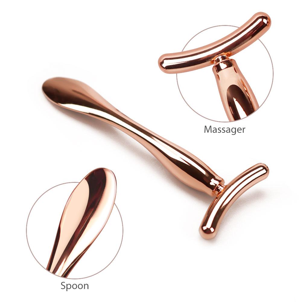 2in 1 Face Eye Massage Stick Eye Cream Applicator for Anti Wrinkle Dark Circles Facial Lifting Mixing Spatulas Scoop Mini Spoon