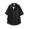 Men Half Zip Solid Polo Shirt Collar Short Sleeve Loose Casual Minimal Smart Daily Office Summer Top