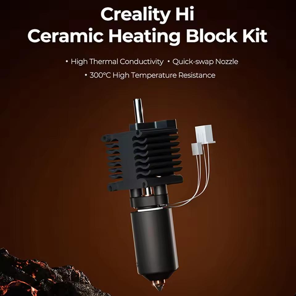Creality Hi Ceramic Heating Block Kit 300℃ High Temperature Resistance Heated Block for Creality Hi 3D Printer Accessories