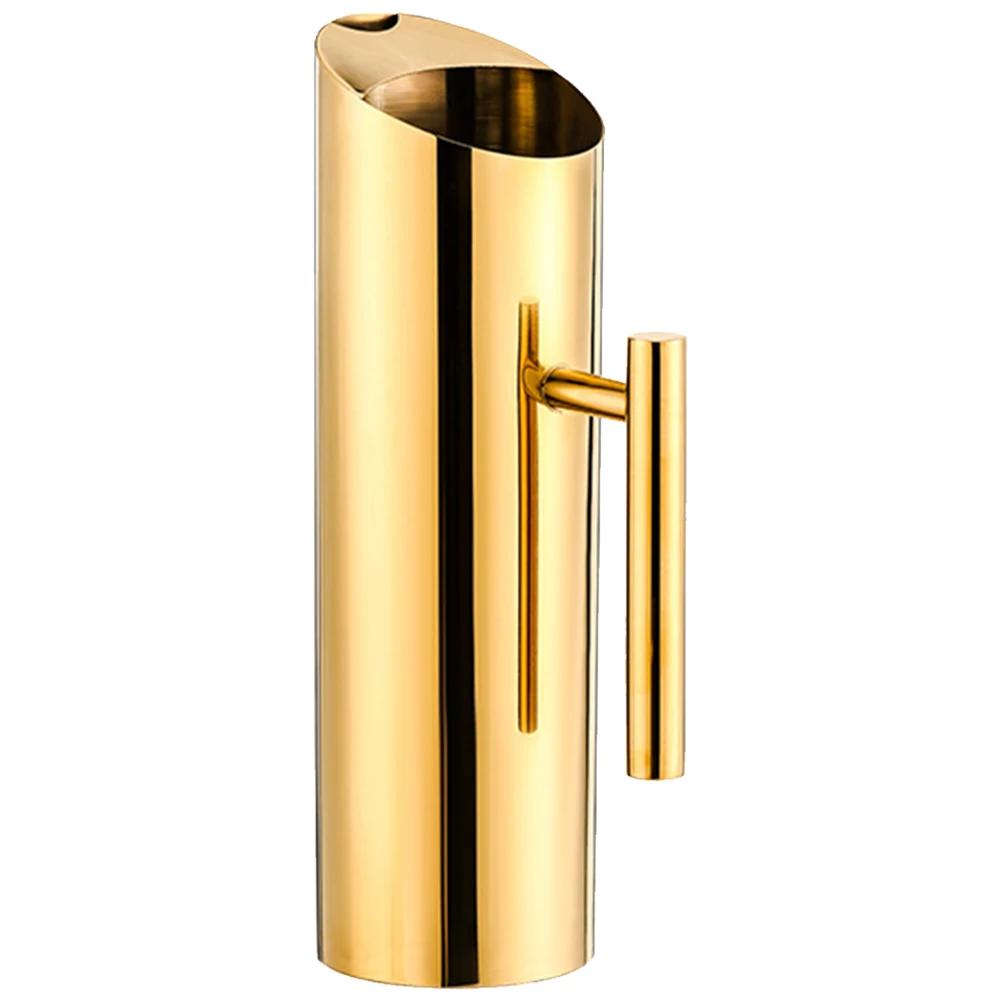 

1.5/2L Cold Water Kettle with Handle Stainless Steel Modern Drinks Pitcher Red Wine Divider Container for Home Restaurant Bar