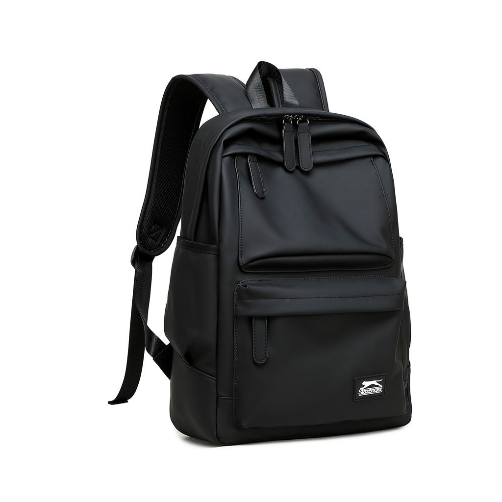 New Slazenger PU Travel Bags Backpack Unisex Obsidian Black/Maillard Style Brown SLA1838-X