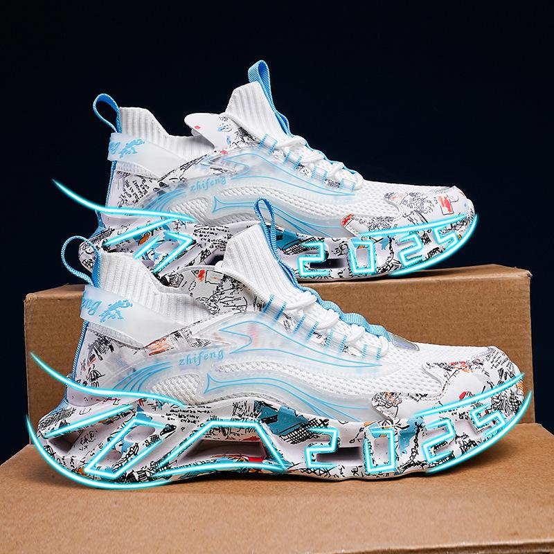 Shoes men's flying woven camouflage tide shoes couple sports shoes casual running shoes mesh shoes Guochao