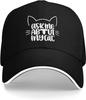 Frag mich nach meiner Katze Baseballkappe Polyester Lässiger Sonnenhut Für Erwachsene Unisex