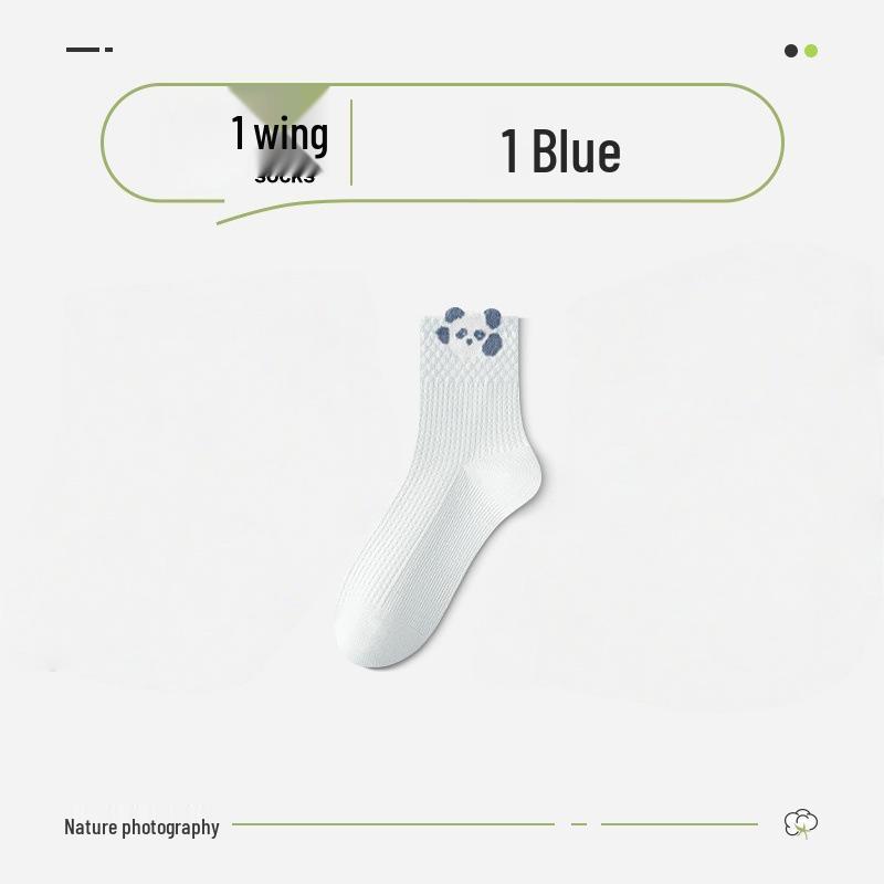 Zhuji Women's Mid-Calf Cute Japanese Style Cotton Socks - Breathable & Sweat-Absorbing for Spring & Autumn