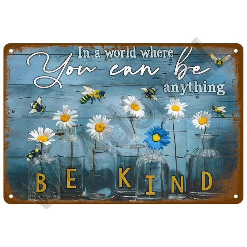 Retro Flowers Bird Metal Sign Garden Decorations Wall Art Mural Vintage Tin Sign Home Plate Room Decor Garden Painting Gift F