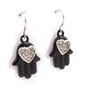 Les Trésors De Lily [J7714] - Designer-Ohrringe 'Fatma' schwarz weiß