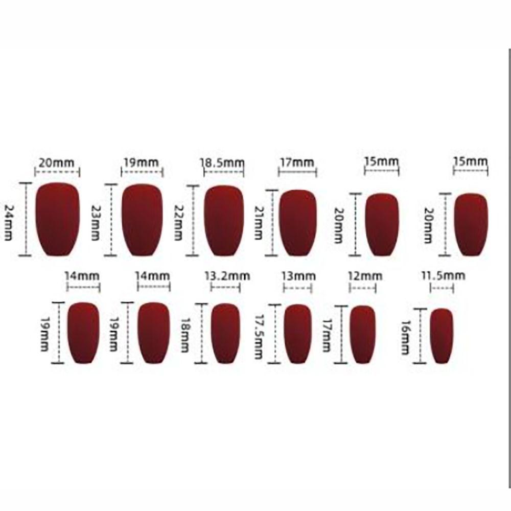 24pcs Detachable Gentle Fake Nail Medium Length Press On Nails Reusable Pink Rose False Nails  Women