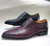 Fashion Handmade Red Genuine Leather Men's Office Business Shoes with Monk Shoelace Buckle for Wedding Suit Casual Formal Wear