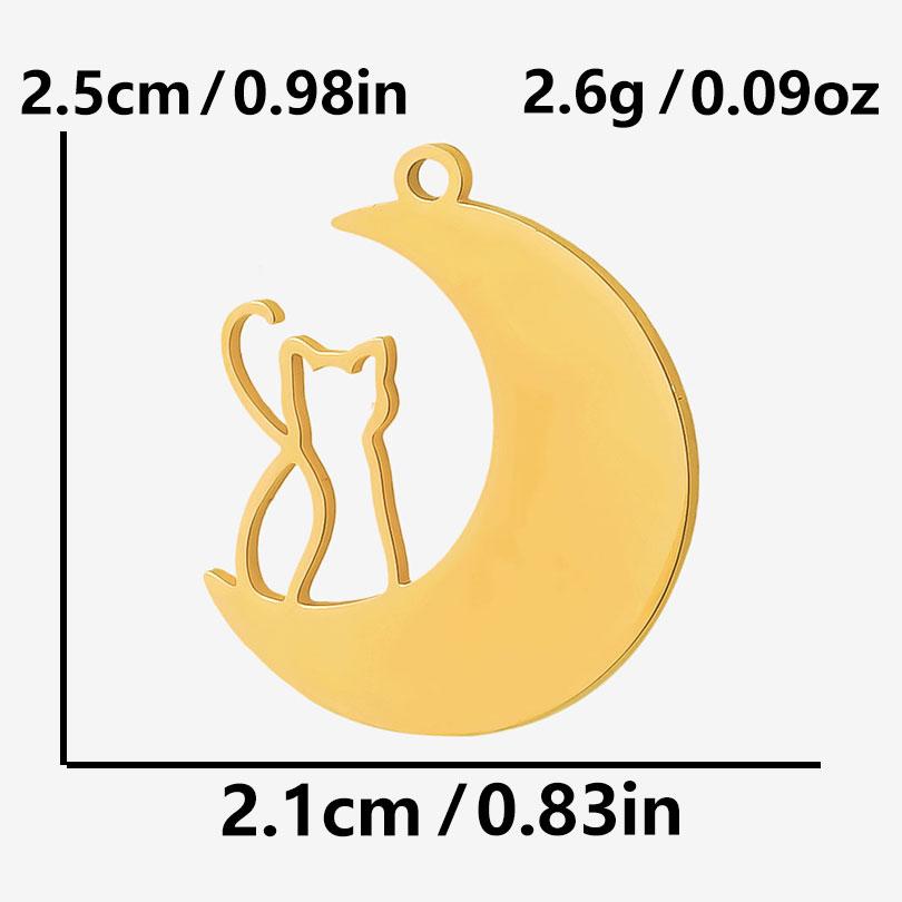 5pcs Gold Color Pvd Stainless Steel Witch Knot Snake Blood Moon Pendants For Jewelry Making Supplies DIY Keychain Earrings Charm