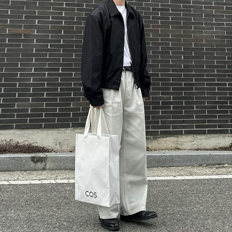 Kurzjacke für Herren im Herbst Neuer Stil Locker Revers Oberteil Koreanischer Stil Trendig Schlichte Executive-Jacke