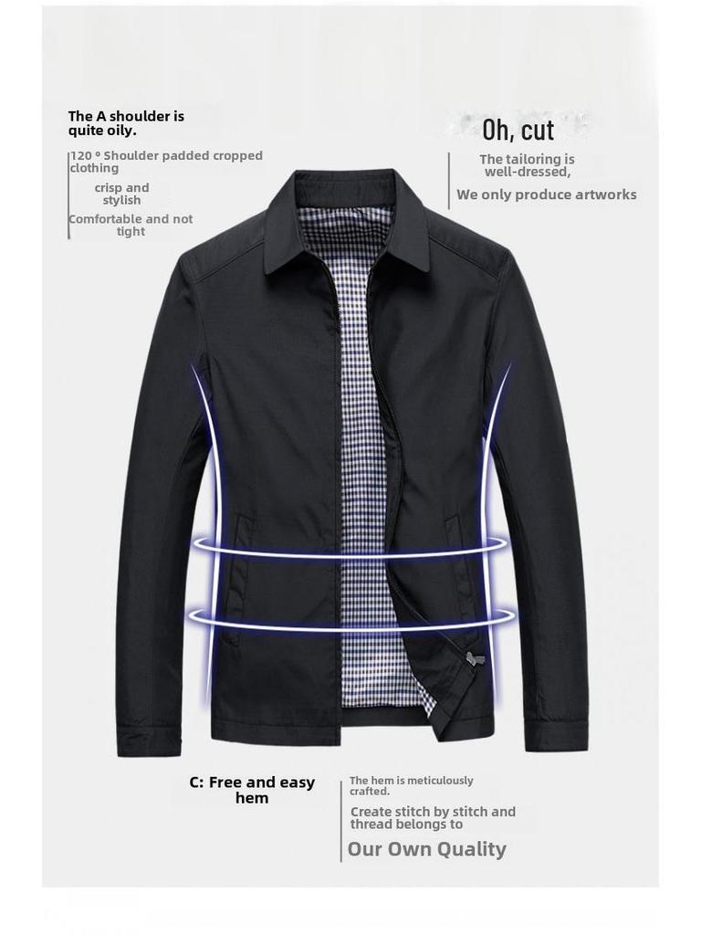 Men's Spring & Autumn Wedding Suit Jacket 2022 - Lightweight, Ideal for Middle-Aged & Elderly Dads