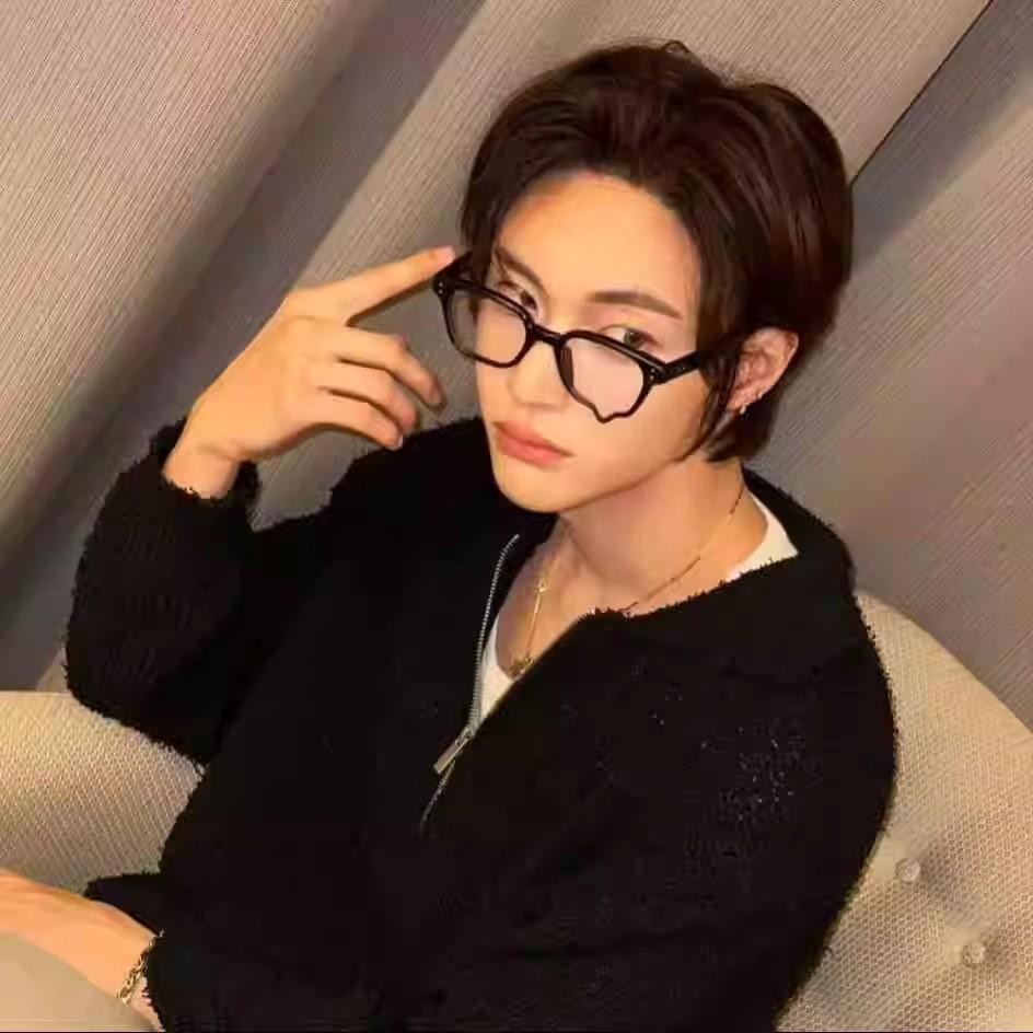 **Anime-inspired Spicy Girl Tearful Glasses - Japanese Academy Style**