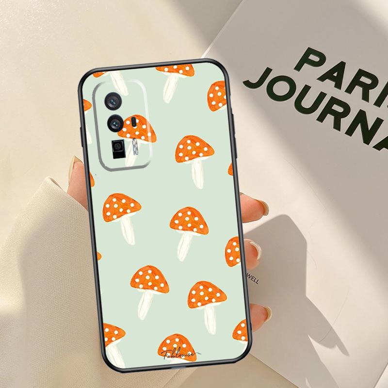 Mushroom Case For Xiaomi 15 14 Ultra 13T 14T 15T Pro 17 Pro Max POCO X7 Pro X3 X5 X6 F5 F6 F7 F8 Coque