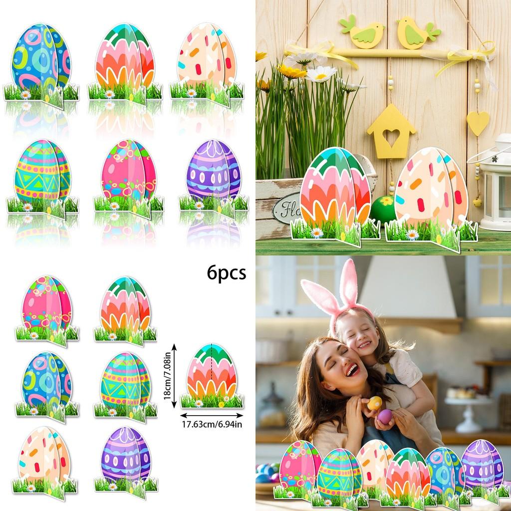 Paper Table Egg Card Insertion Ornament With Doublesided Design For Easter Event