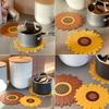 1pc Cute Sunflower Heat-Resistant Mat for Kitchen & Dining, High-Temperature Resistant Coaster Pad, PVC Burn Protection Table Mat