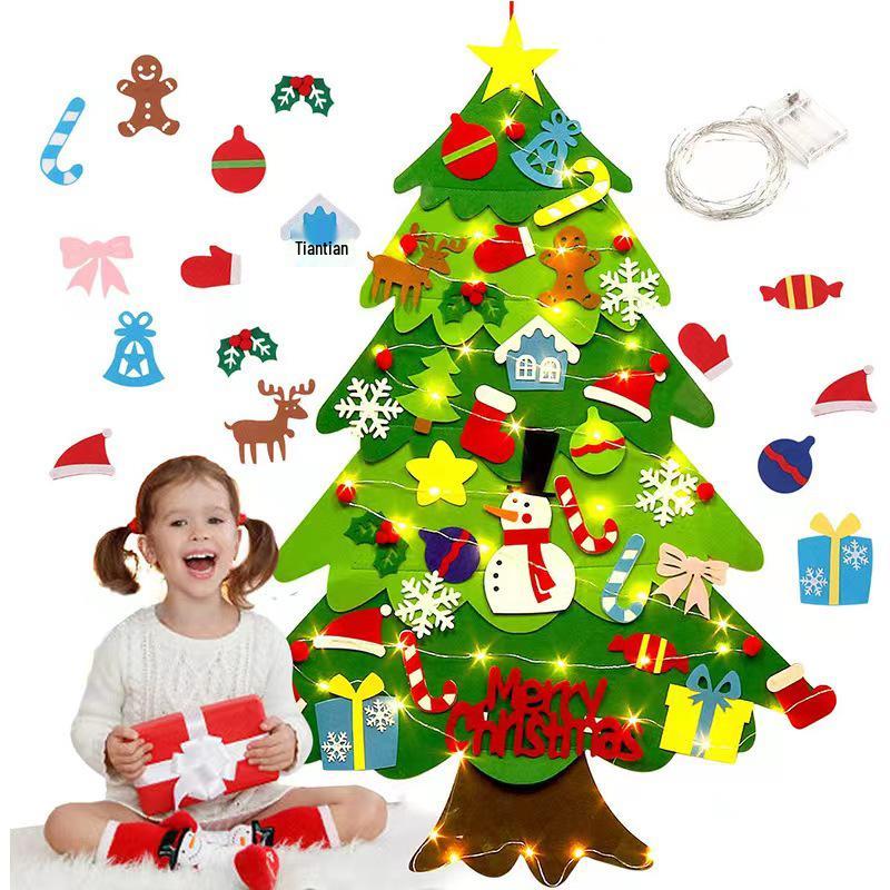 DIY Children's Felt Christmas Tree Ornaments