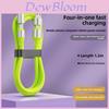 240w Fast Charging Fourinone Data Cable For Apple Huawei Ipad Tablets With Dualport Connectors