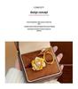 Rose Flower Ring: Gold-tone, Faux Pearl, Diamond Accent, Adjustable Index Finger Jewellery