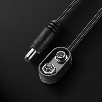 Effect Pedal 9V Battery Clip Converter Male Dcjack Plug Power Cable Snap Connector For Guitar Effect Pedal Battery Power Adapter